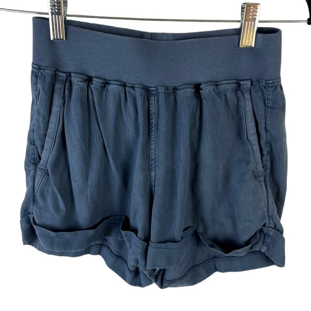 Faherty Arlie Day Short Linen Cotton Tencel Pull On Shorts Blue sz XS